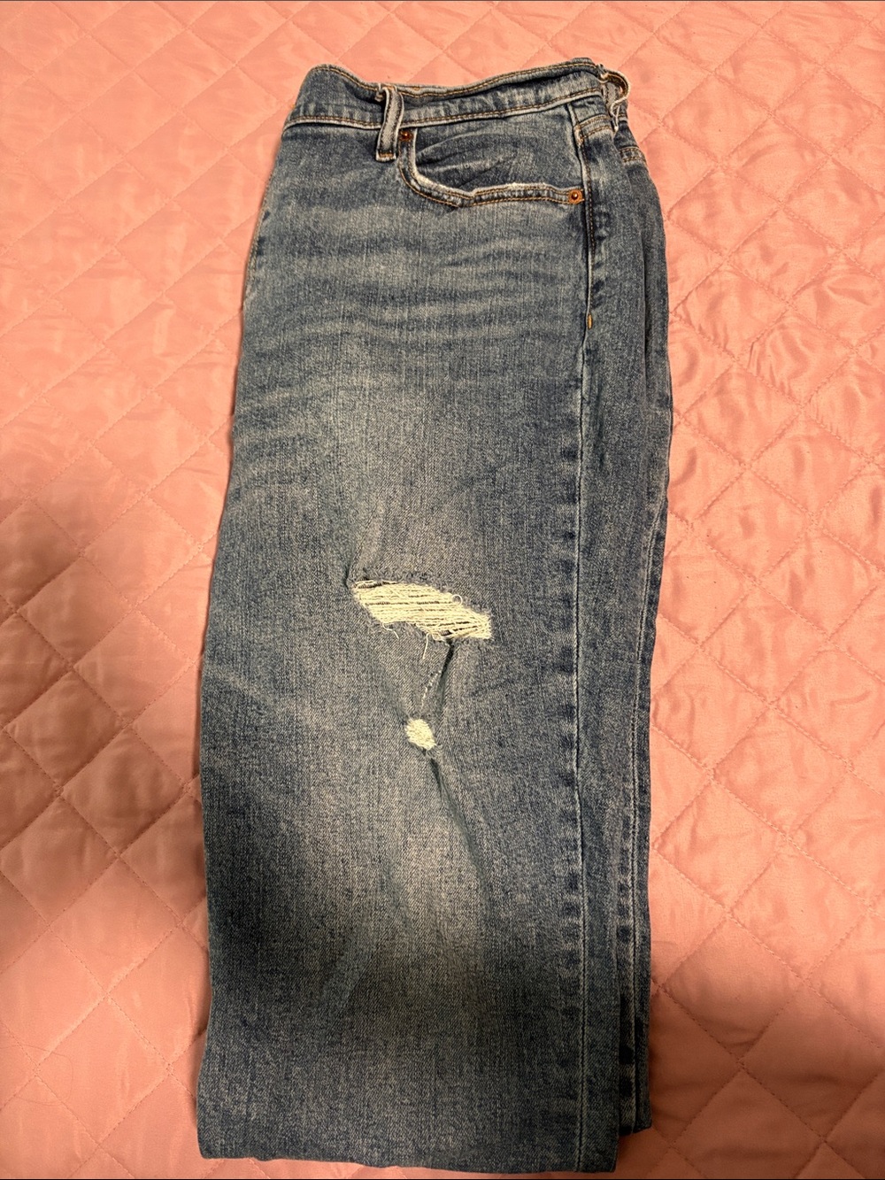 Blue Distressed Women's Jeans - Boyfriend
